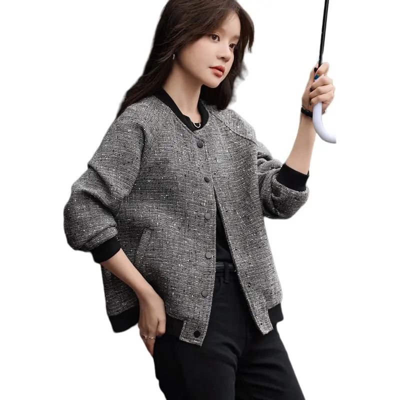 Mo Han Yi Mei Jackets Coats Women's Light Heather Gray-3