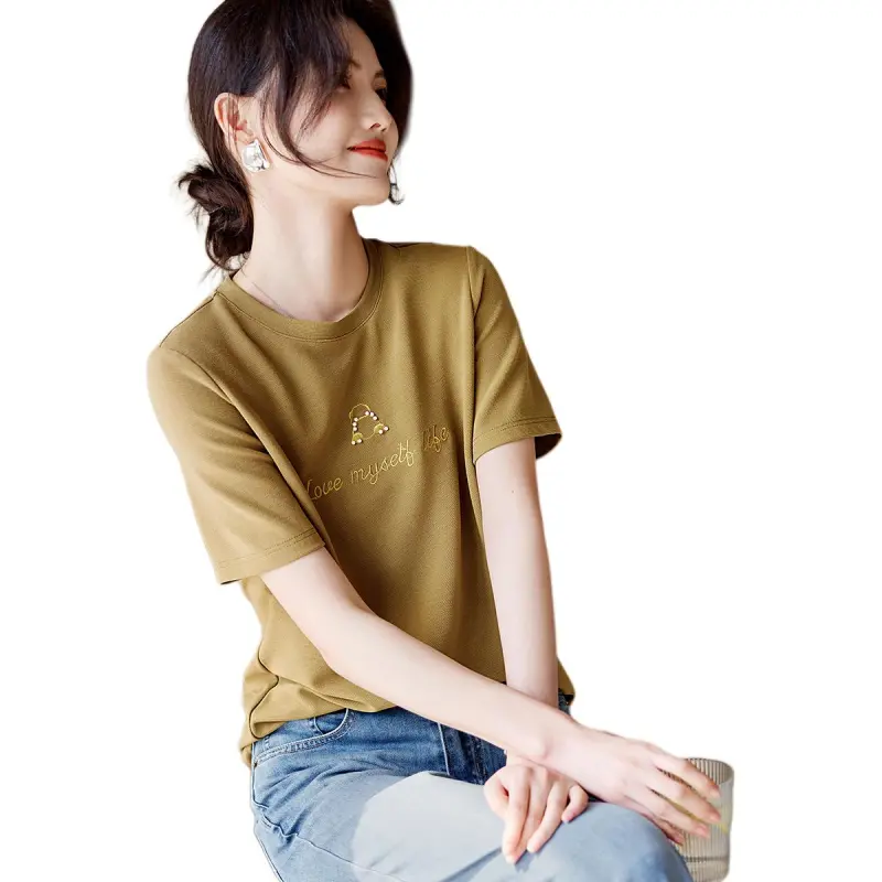XWI T Shirt Women's Autumn Green Yellow-2