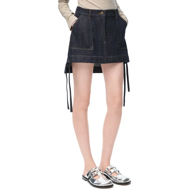 LOEWE Workwear Skirt 'Indigo Blue'-2