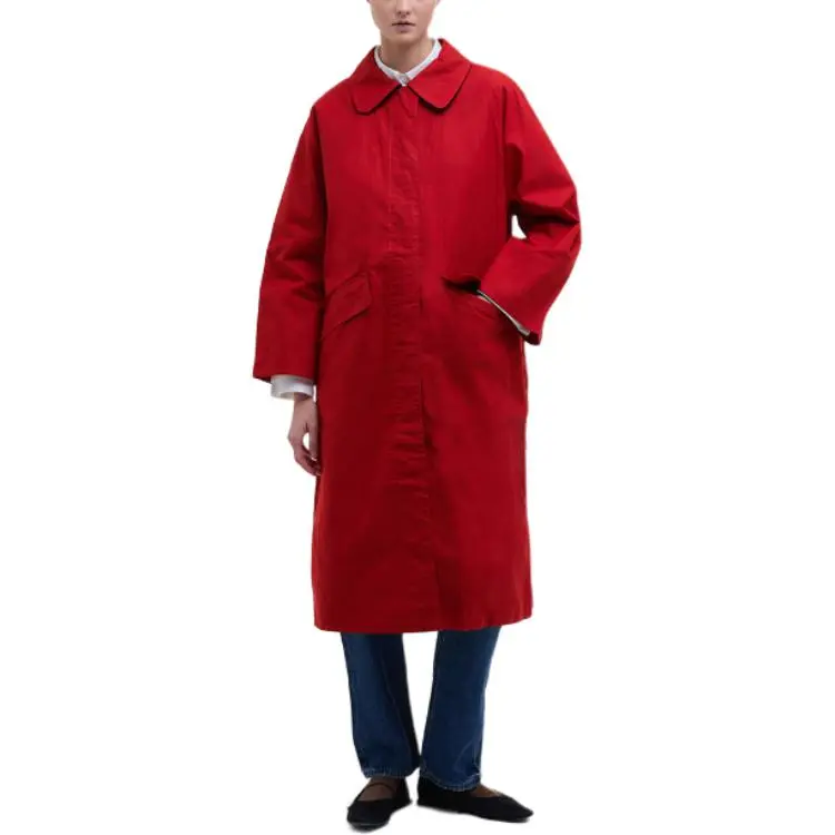 BARBOUR x Alexa Chung Trench Coat Women's Red-1