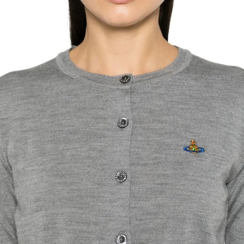 Vivienne Westwood Orb Embroidered Cropped Cardigan-4