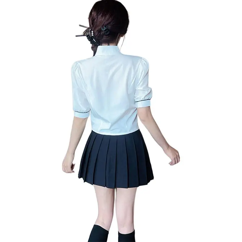 DGMZ Uniforms Women's Shirt Black Skirt Set-1