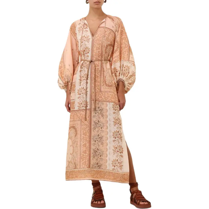 Zimmermann SS25 Long Sleeved Dress Women's Multicolor-2