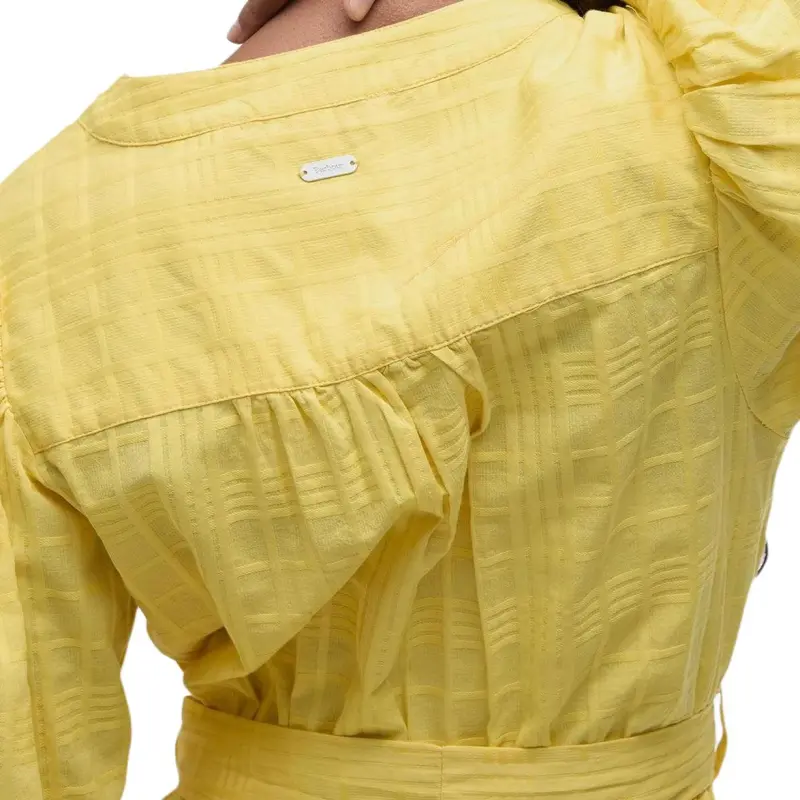 BARBOUR Long Sleeved Dress Women's Yellow-4