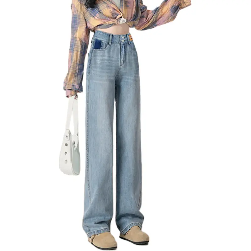 Weixi Jeans Women's Cool Tea Blue-3