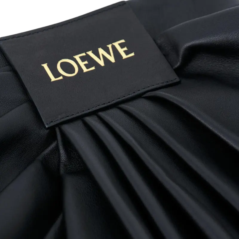 LOEWE SS25 Leather Pants Women's Black-4