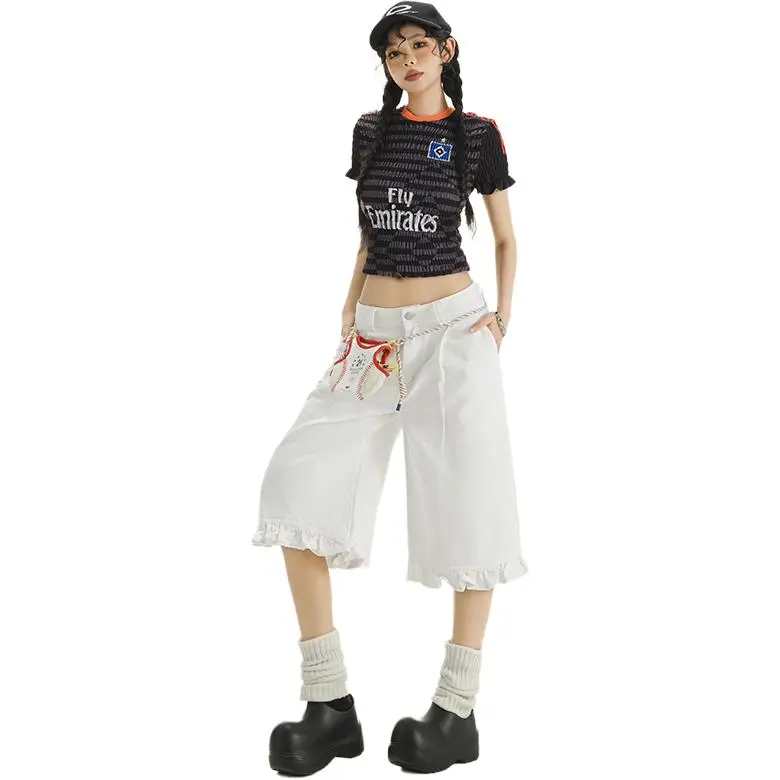 Poyz Jeans Women's White Cropped-0