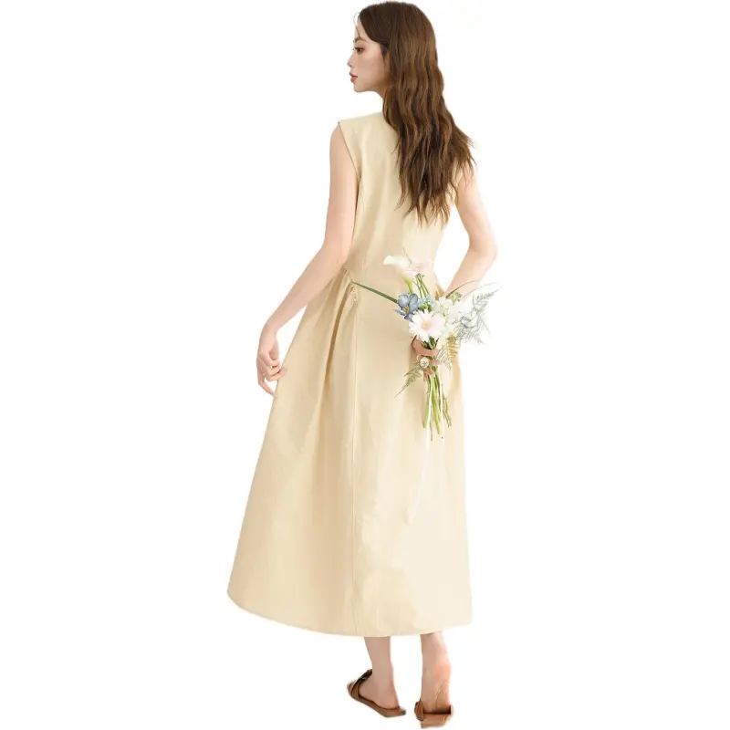 MADALLO Sleeveless Dress Women's Yellow-1