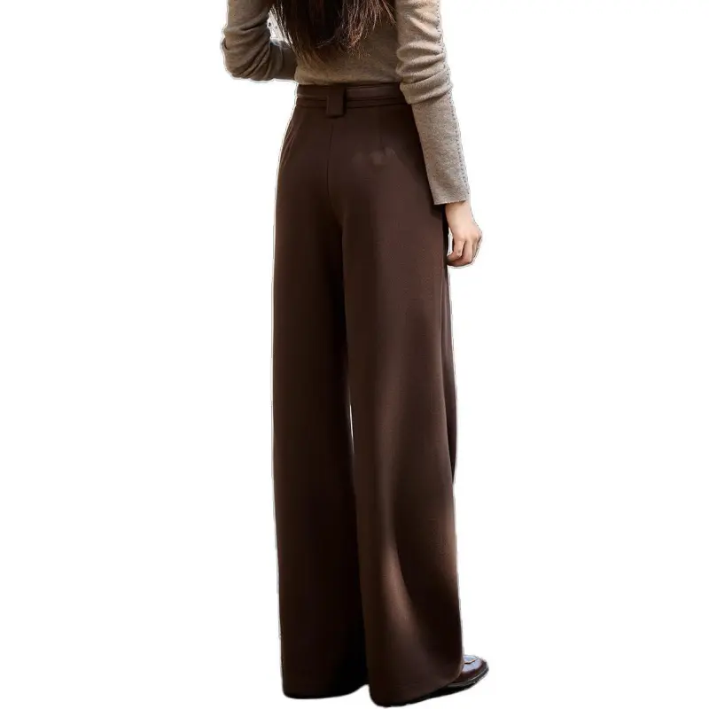 Mo Han Yi Mei Casual Pants Women's Dark Coffee-1