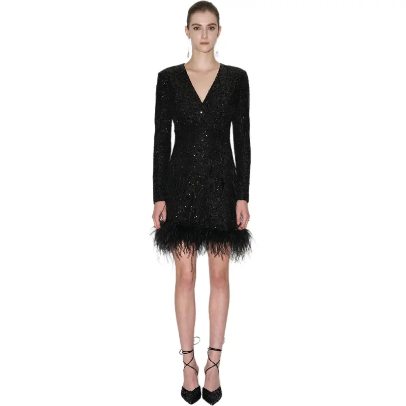 Bebe Long Sleeved Dresses Women's Black-4