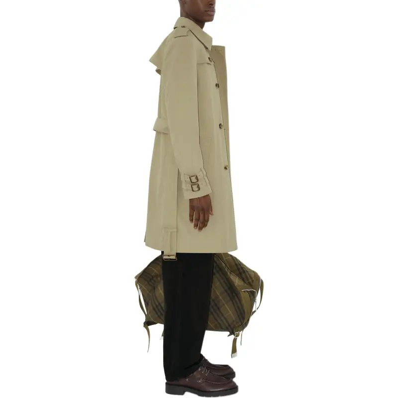 Burberry Double Breasted Belted Trench Coat-4