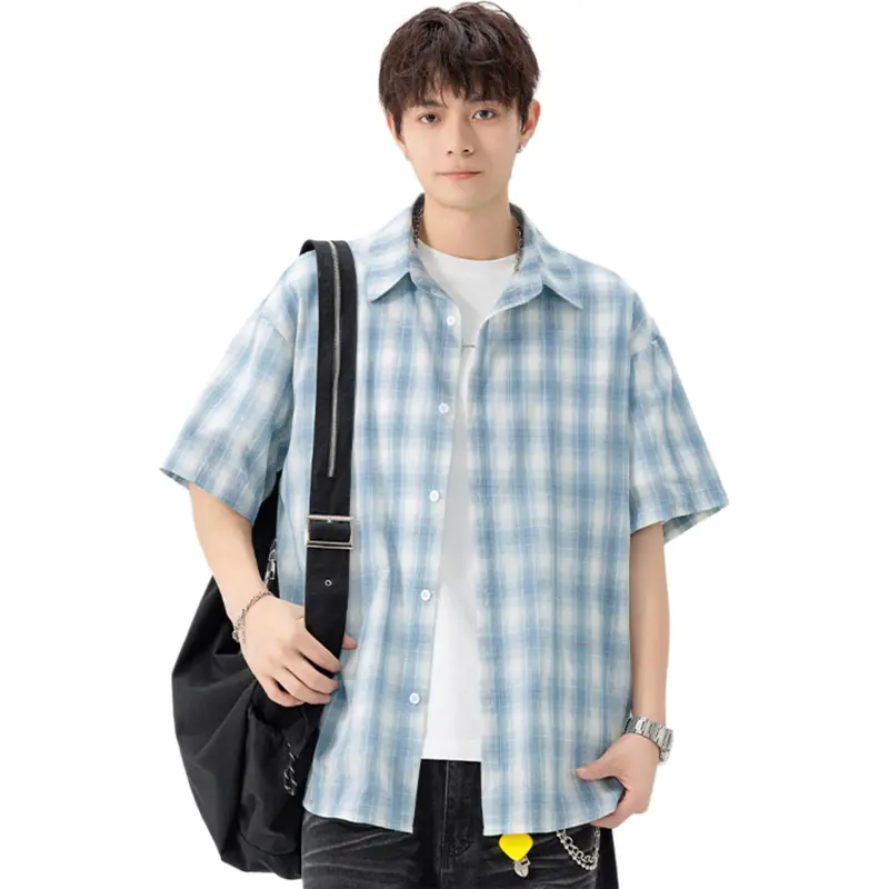 URBAN AUTHENTIC Shirts Unisex Blue-4