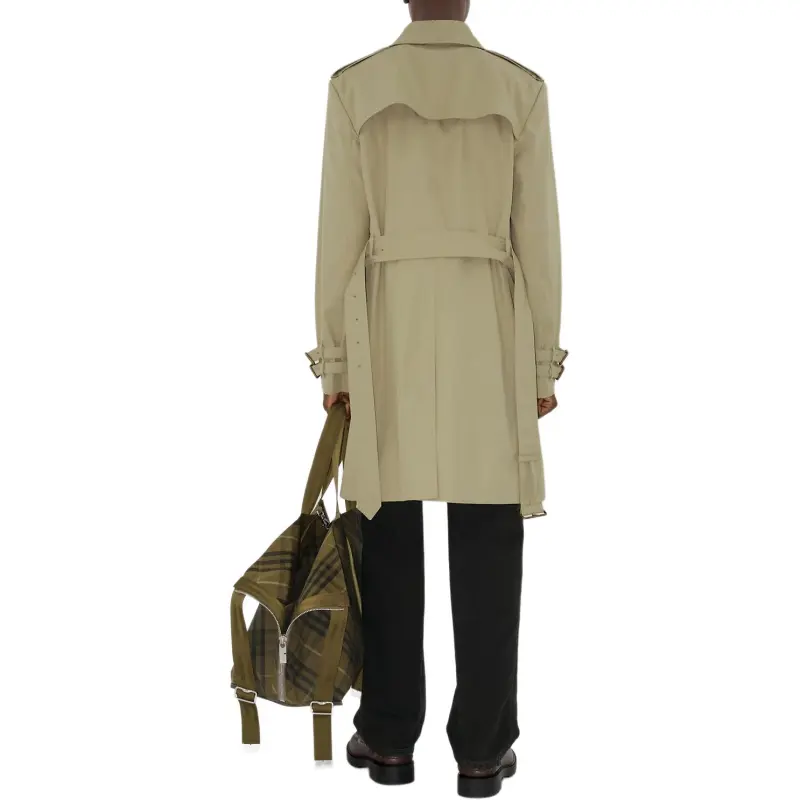 Burberry Double Breasted Belted Trench Coat-3