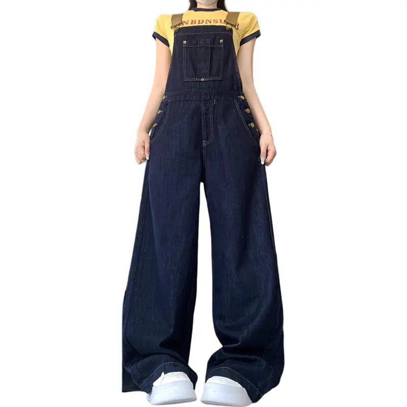 Mu Xiao Xin Overalls Women's Dark Blue-4
