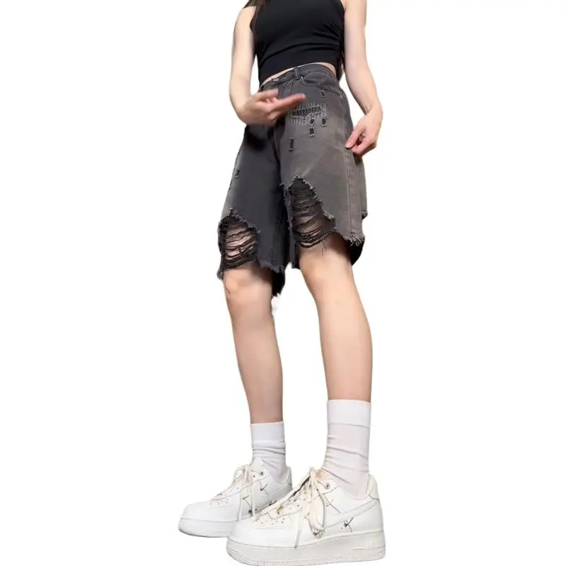 Ordifen Denim Shorts Women's Black-2
