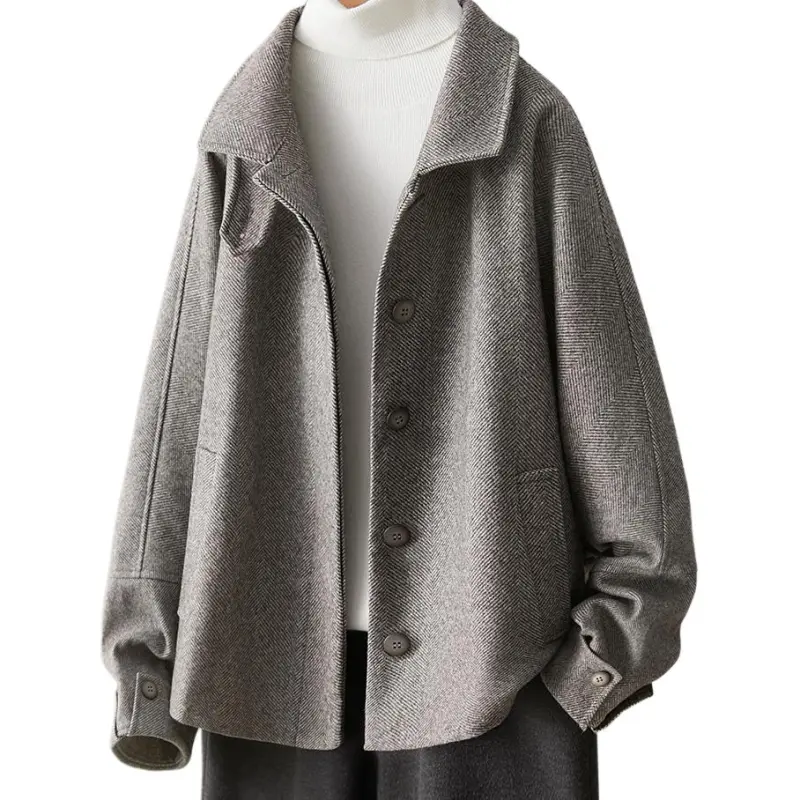 IHIMI Jackets Coats Women's Dark Coffee-1