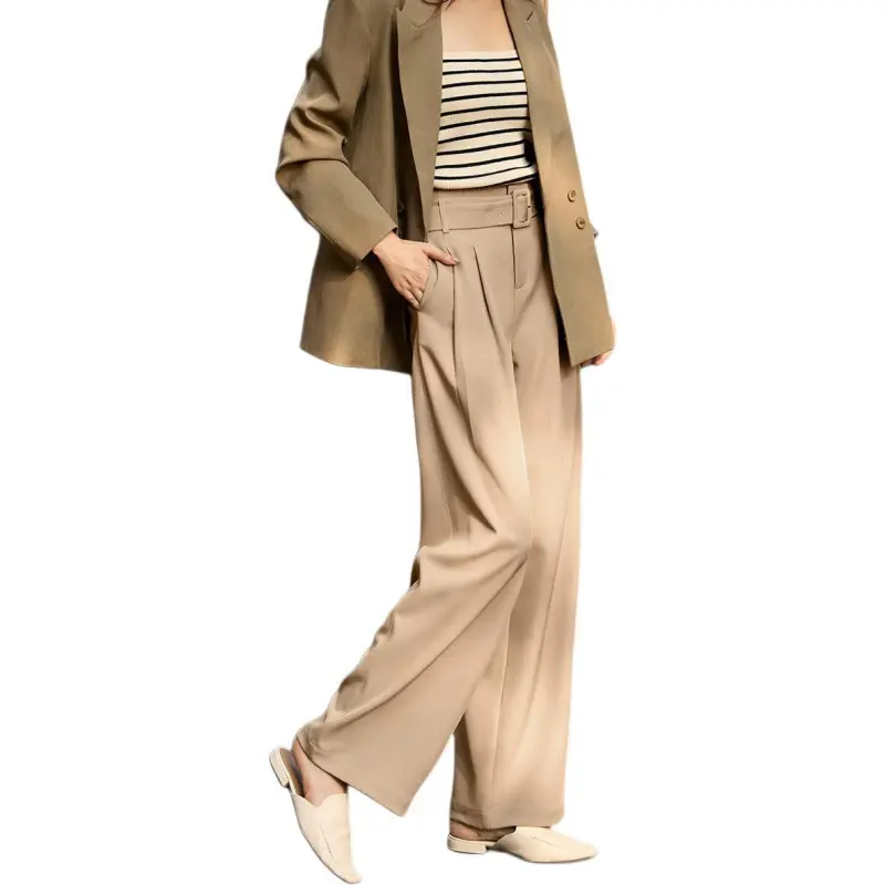 Mo Han Yi Mei Suit Trouser Women's Khaki-3