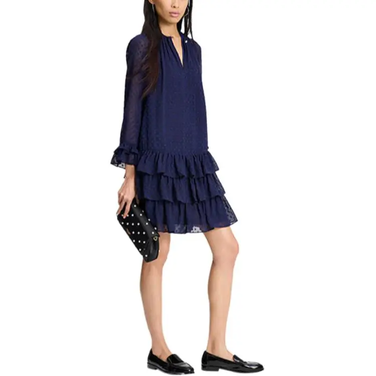 Kate Spade SS25 Long Sleeved Dress Women's Blue-3