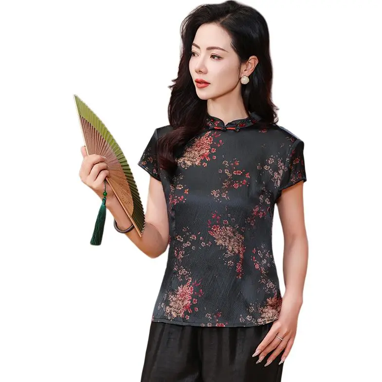 Yi Mengyuan Silk Shirt Women's Image Color-3