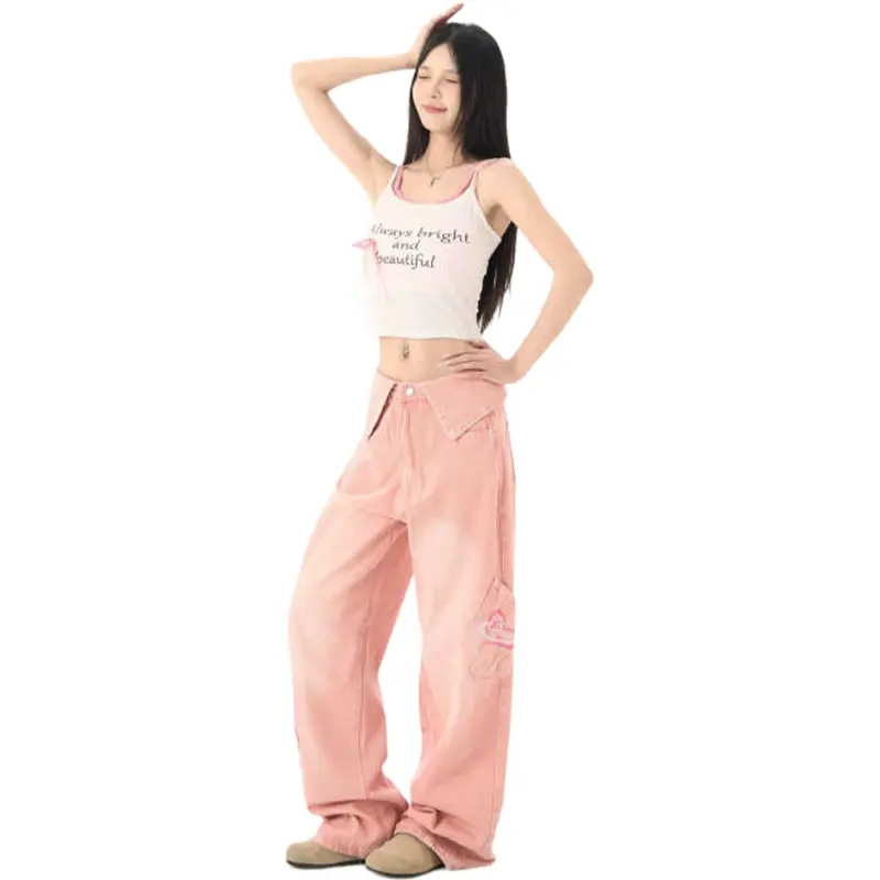TELENT Jeans Women's Pink-5