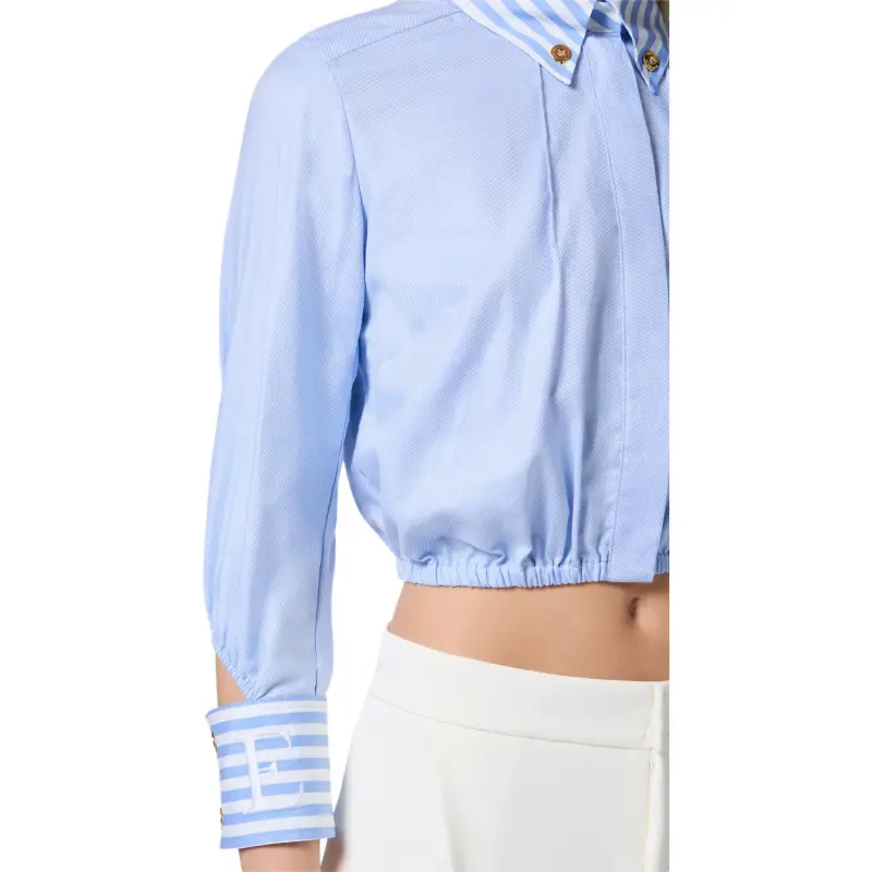 Elisabetta Franchi Striped Poplin Shirt-4