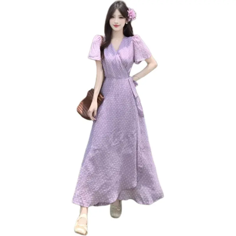 Mu Xiao Xin Short Sleeved Dress Women's-3