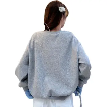 ABCMININ Sweatshirt Women's Gray Fleece Lined