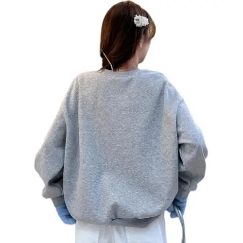 ABCMININ Sweatshirt Women's Gray Fleece Lined