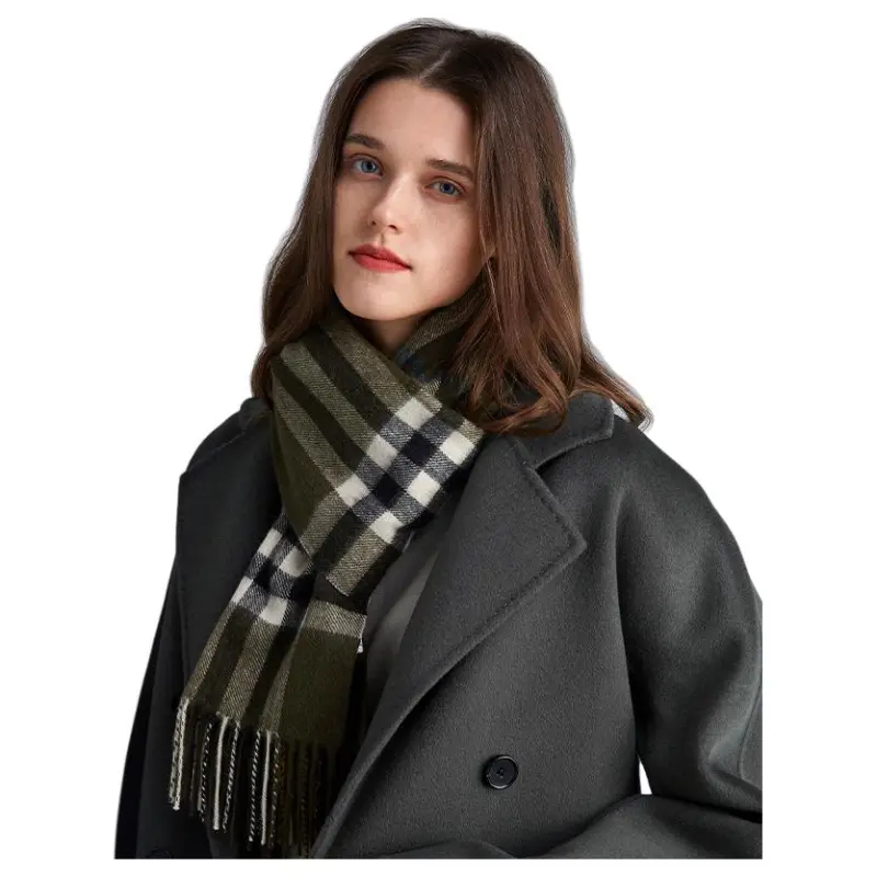 H YXIANG Cashmere Knit Scarves Women's-21