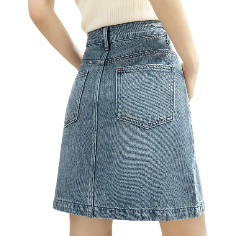 HIPPIEMISS Denim Short Skirts Women's Vintage Blue-1