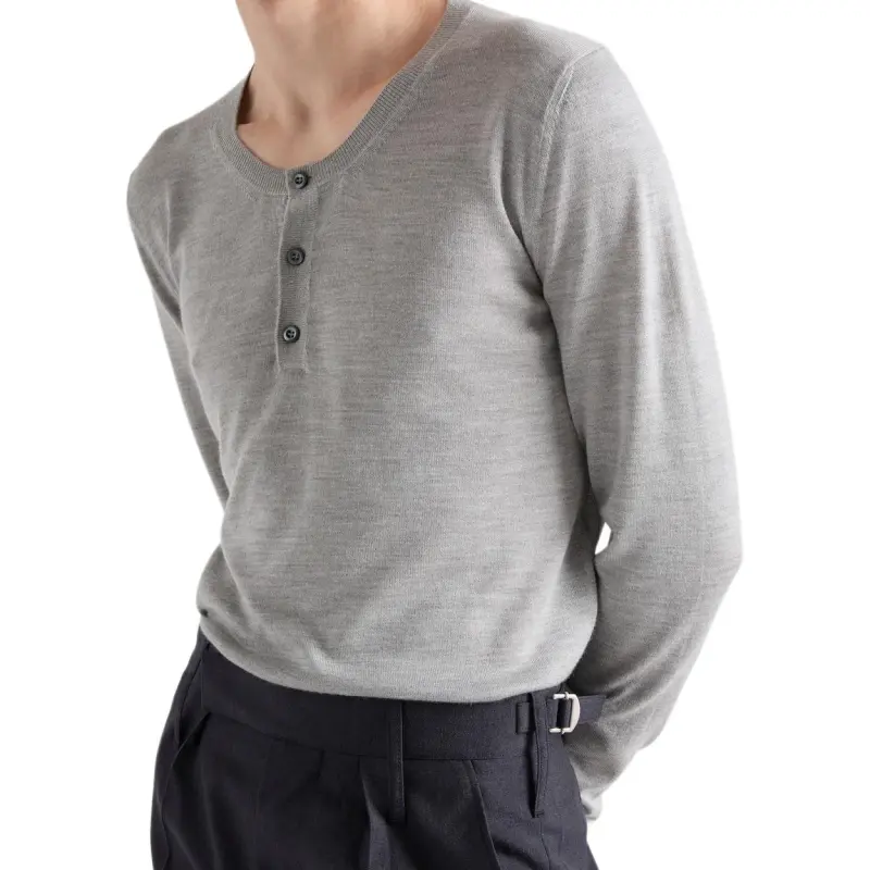 PRADA Cashmere Sweater Men's Gray-3