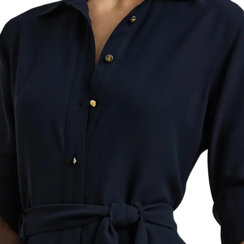 LAUREN RALPH LAUREN Long Sleeved Dress Women's Dark Blue-2
