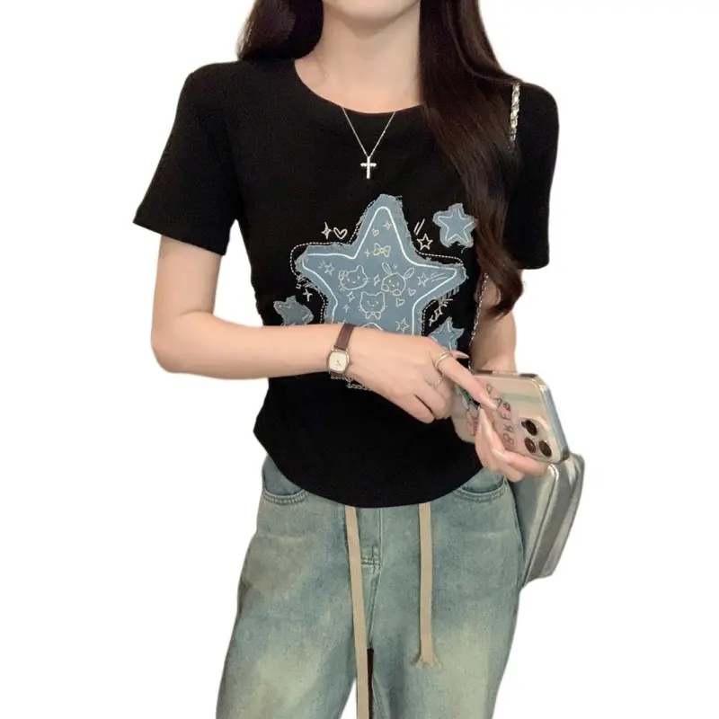 Mu Xiao Xin Set in Sleeve T Shirt Women's-2