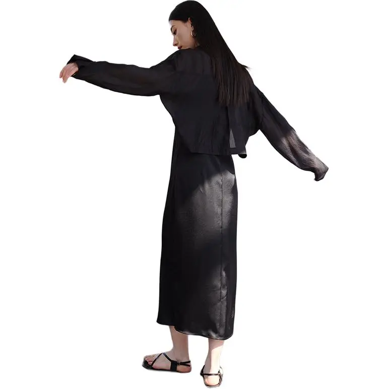Yi Mengyuan Skirt Set Women's Black-0