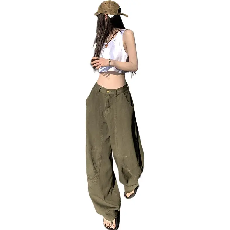 Kazakhstan Jeans Women's Olive Green-6
