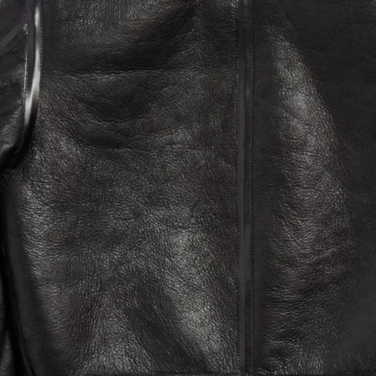 Balenciaga Leather Jacket Women's Black-6