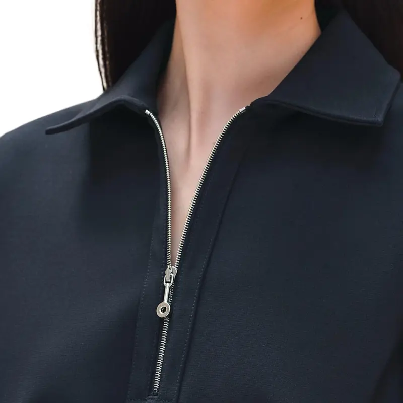 HERMES SS24 Short Sleeved Dress Women's Black Blue-1
