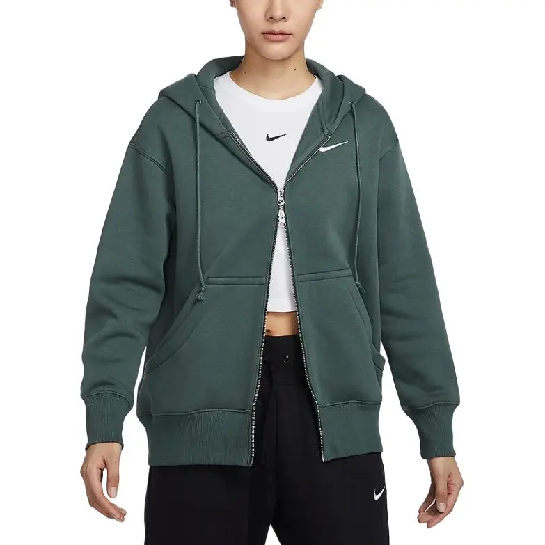 Nike Sportswear Phoenix Fleece Jackets & Coats Women's Vintage Green-1