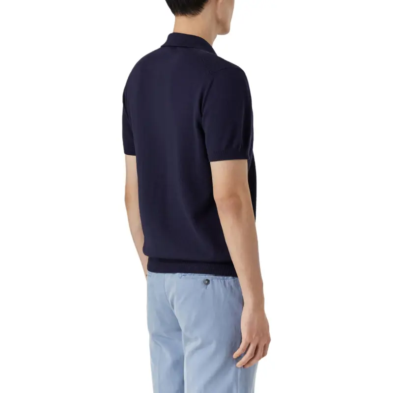 Canali Knitted Polo Shirt-3