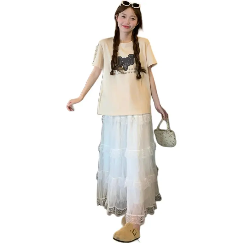 Mu Xiao Xin Set in Sleeve T Shirt Women's-10