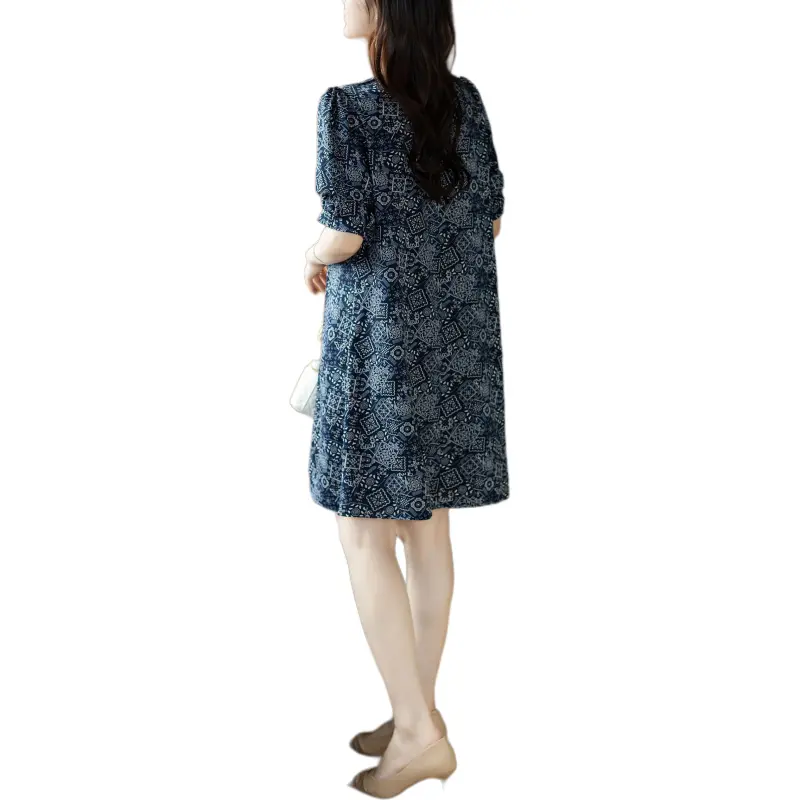 PIERRE CARDIN Short Sleeved Dress Women's Blue-1