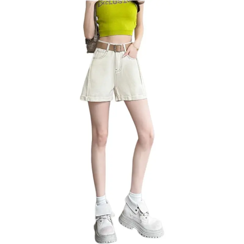 Mu Xiao Xin Denim Shorts Women's-3