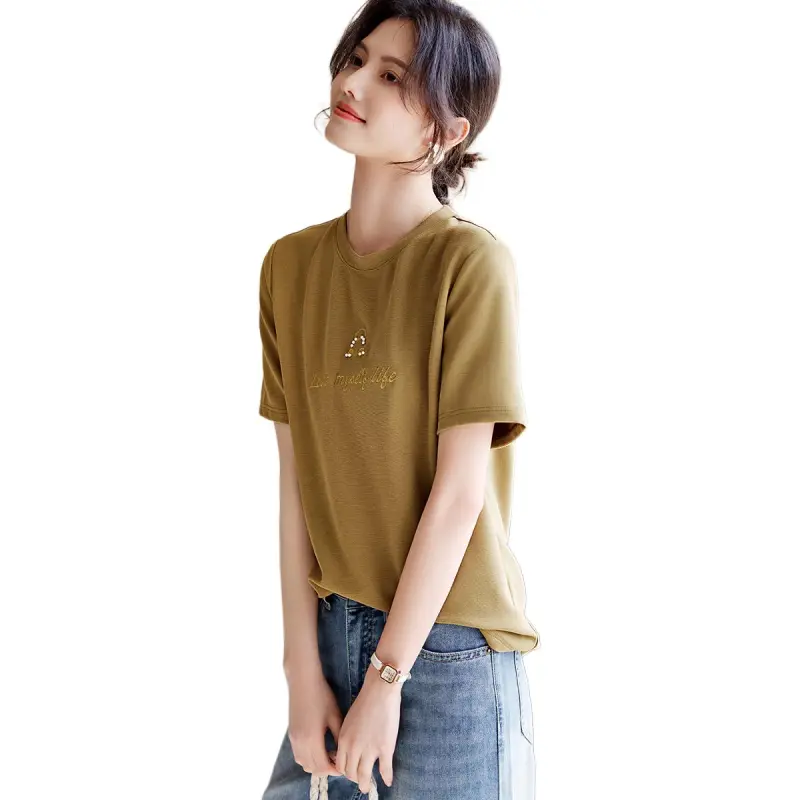 XWI T Shirt Women's Autumn Green Yellow-3