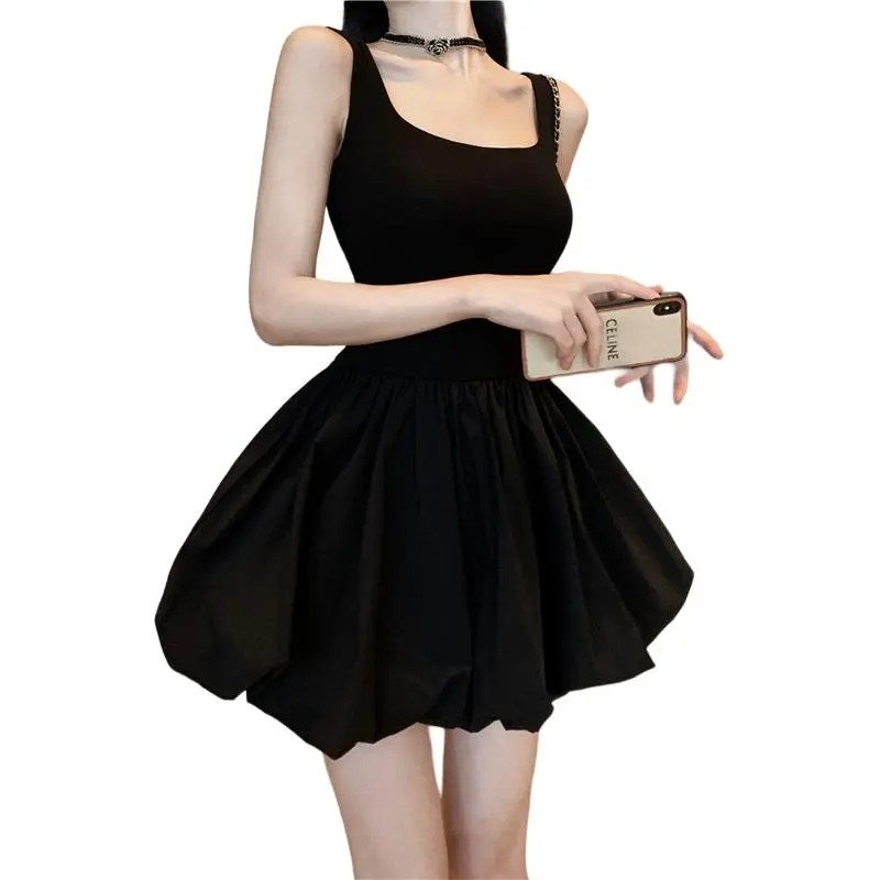 GOSO Slip Dresses Women's Black-3