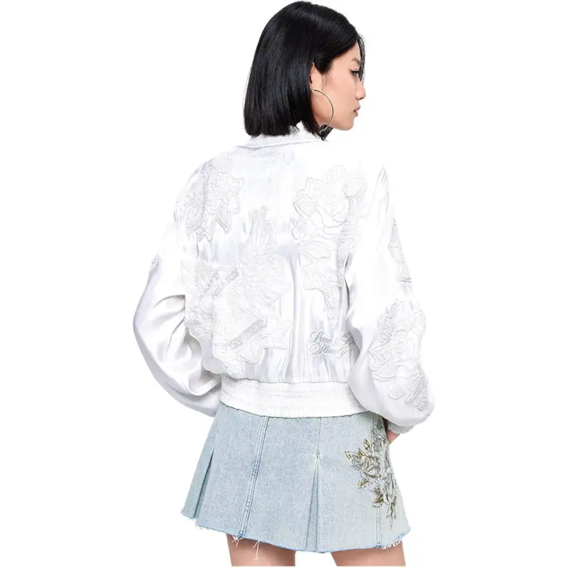 Ed Hardy SS25 Baseball Jacket Women's-3