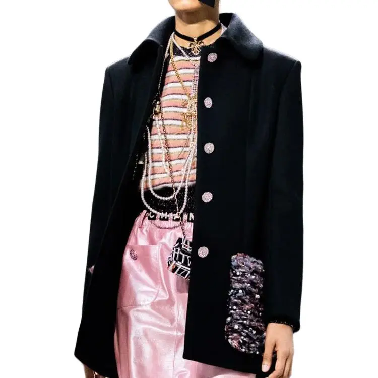 CHANEL FW22 Coats Women's Dark Blue-2