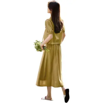 XWI SS24 Skirt Set Women's Yellow Green