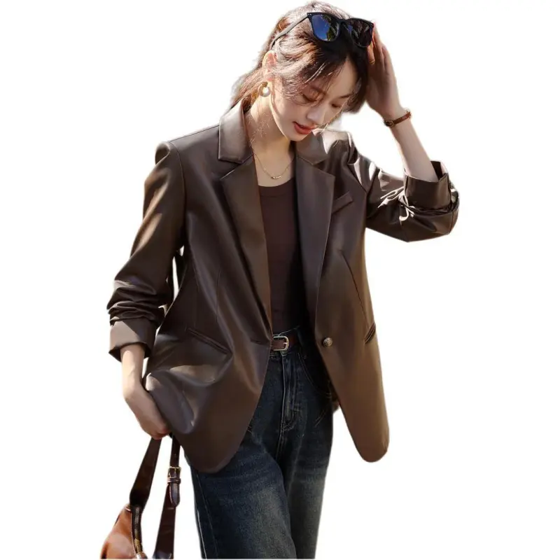Mo Han Yi Mei Business Suit Coat Women's Coffee-1