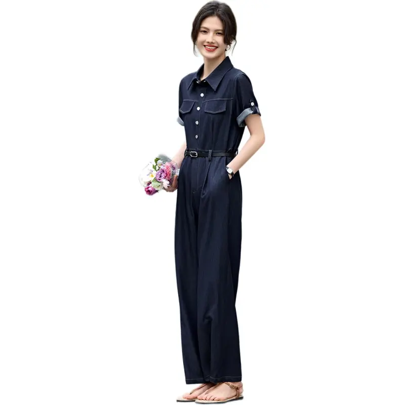 XWI Jumpsuit Women's Denim Blue-3