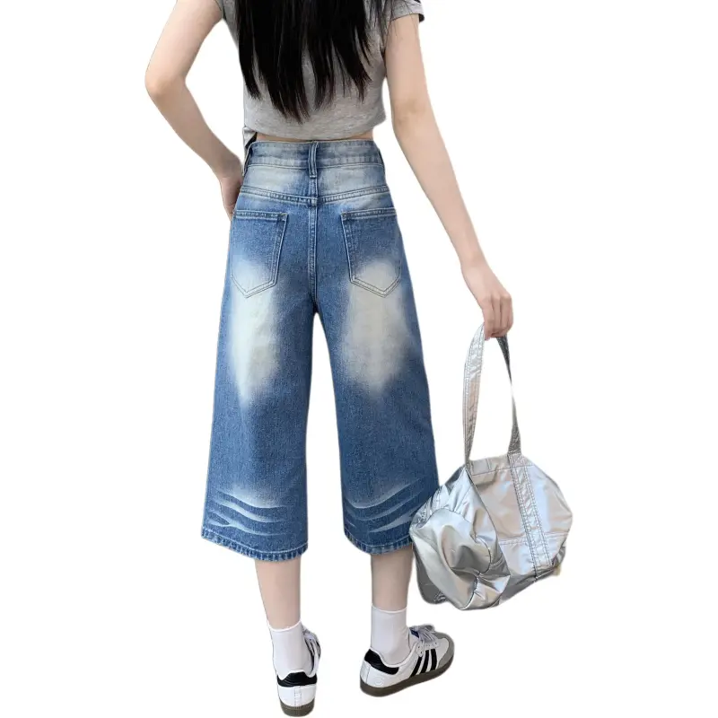 The Temptation Of The Muse Denim Shorts Women's Blue-1